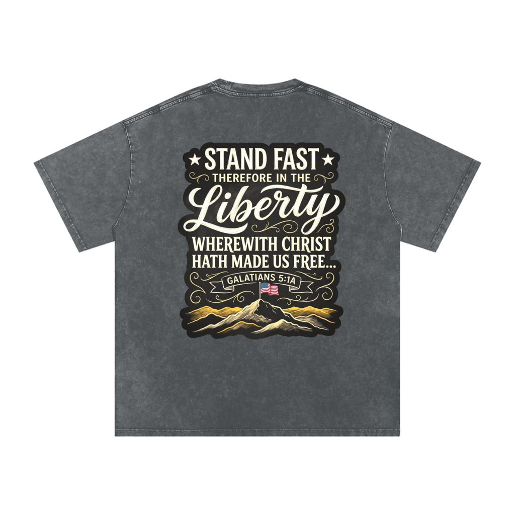 Liberty Snow Washed Oversized Cotton T-Shirt