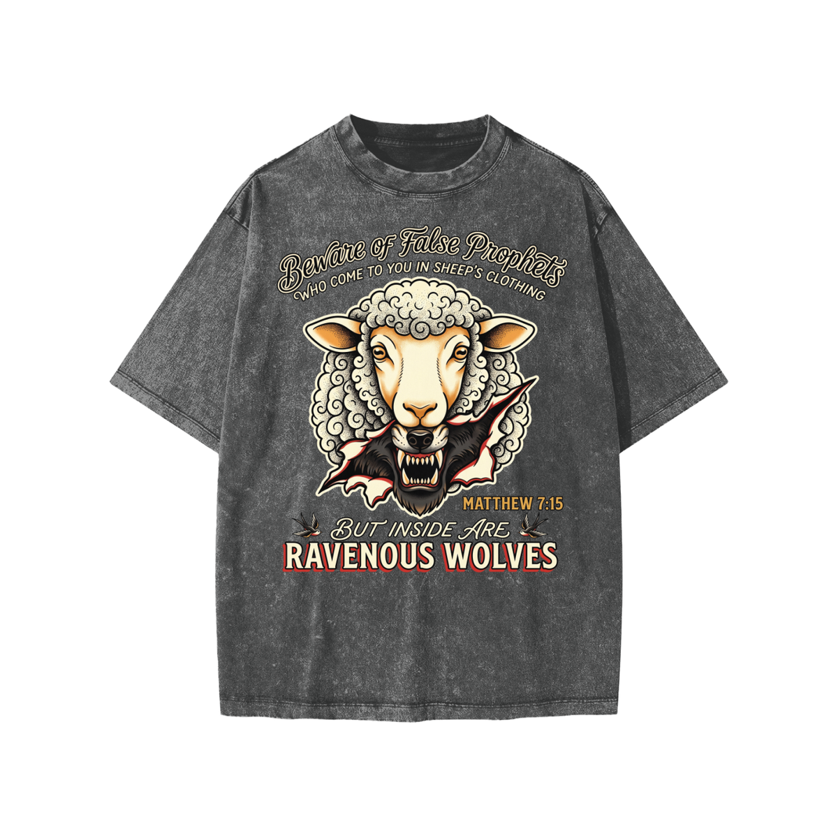Wolves Snow Washed Kids' T-Shirt