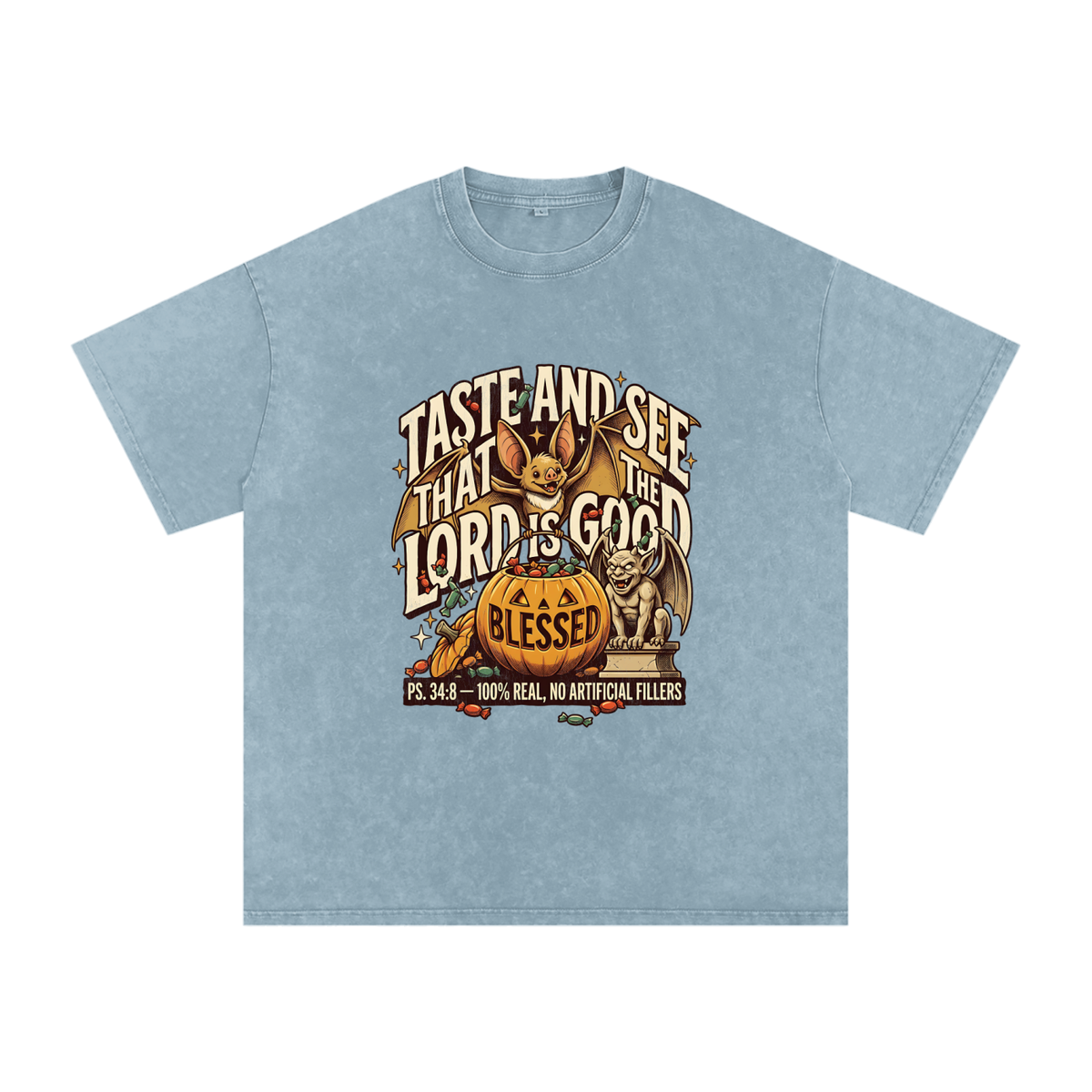 Taste Snow Washed Oversized Cotton T-Shirt