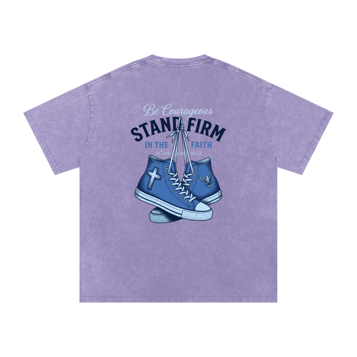 Stand firm Snow Washed Oversized Cotton T-Shirt