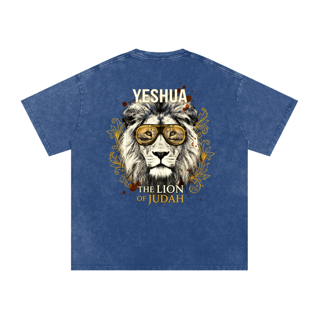 Yeshua Snow Washed Oversized Cotton T-Shirt
