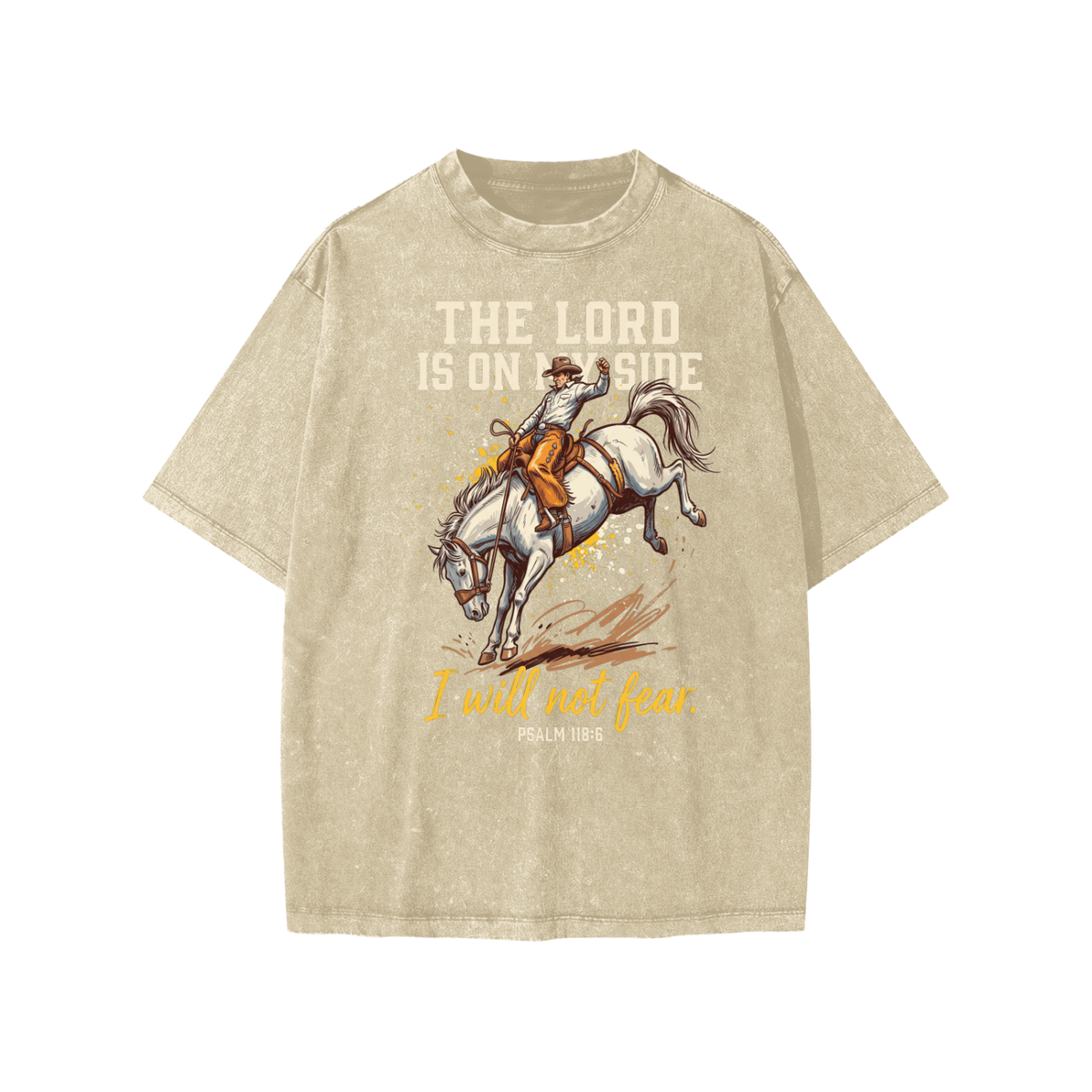I Will Not Fear Snow Washed Kids' T-Shirt