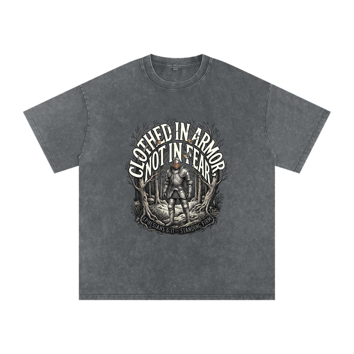 Knight Snow Washed Oversized Cotton T-Shirt
