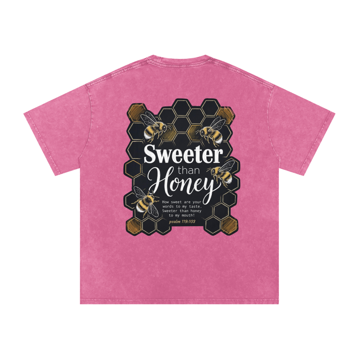 Honey Snow Washed Oversized Cotton T-Shirt