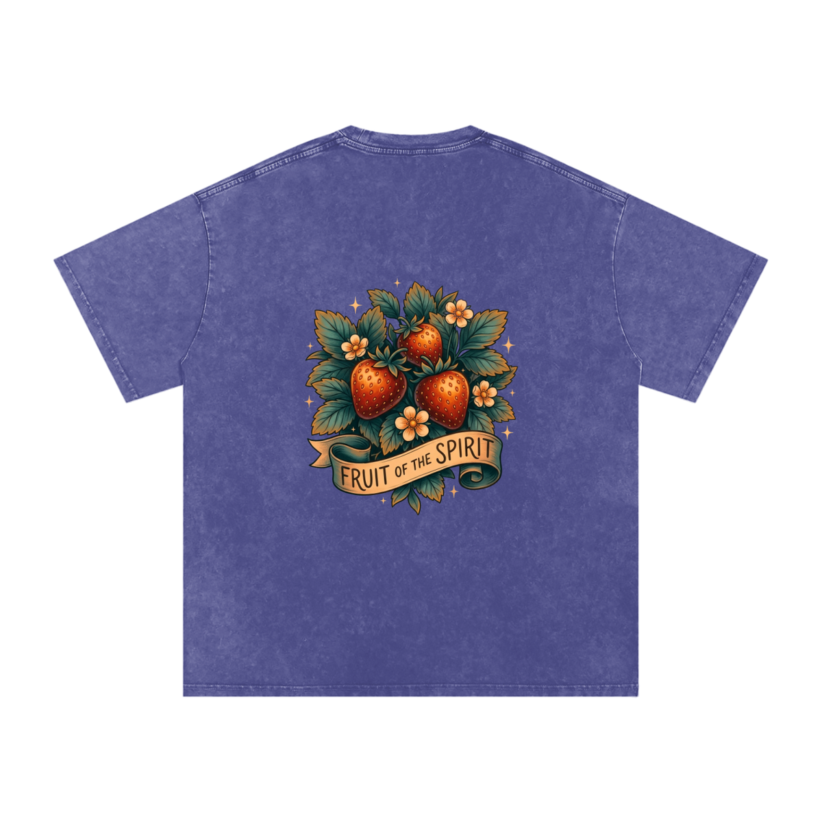 Fruit of the Spirt Snow Washed Oversized Cotton T-Shirt