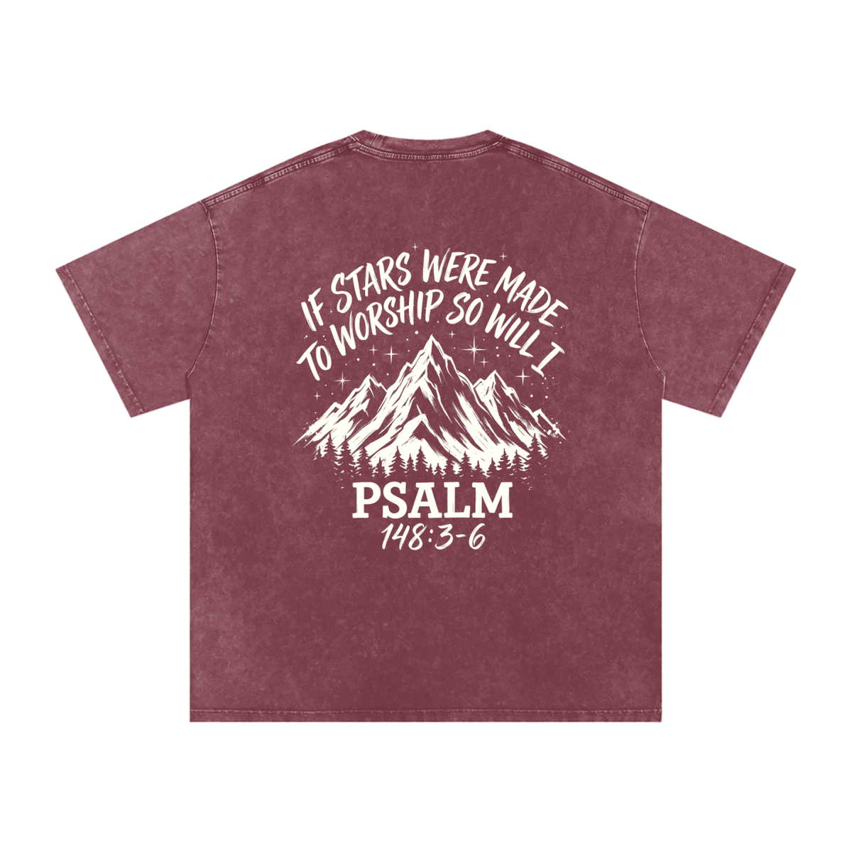 Move Mountains Snow Washed Oversized Cotton T-Shirt