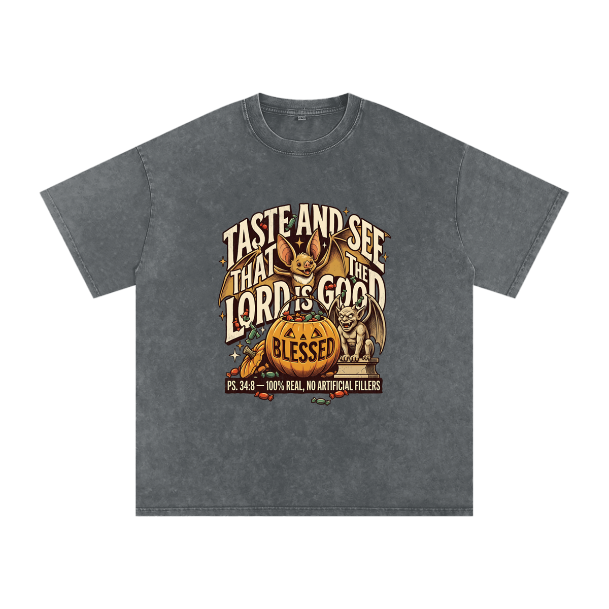 Taste Snow Washed Oversized Cotton T-Shirt