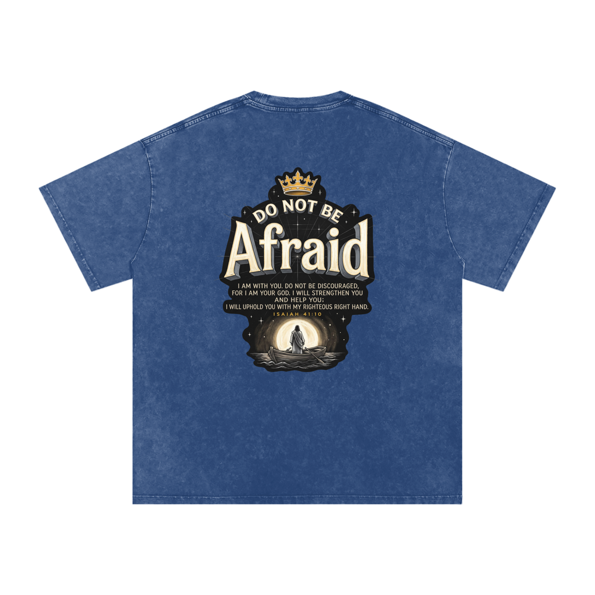 Afraid Snow Washed Oversized Cotton T-Shirt