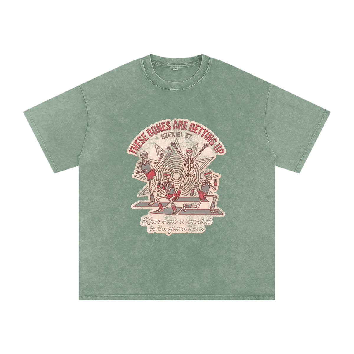 Bones Snow Washed Oversized Cotton T-Shirt