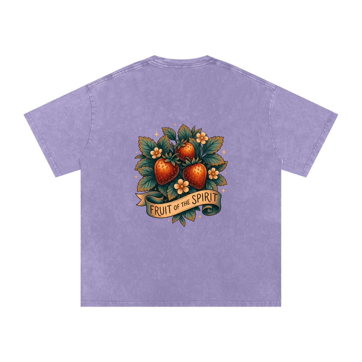 Fruit of the Spirt Snow Washed Oversized Cotton T-Shirt