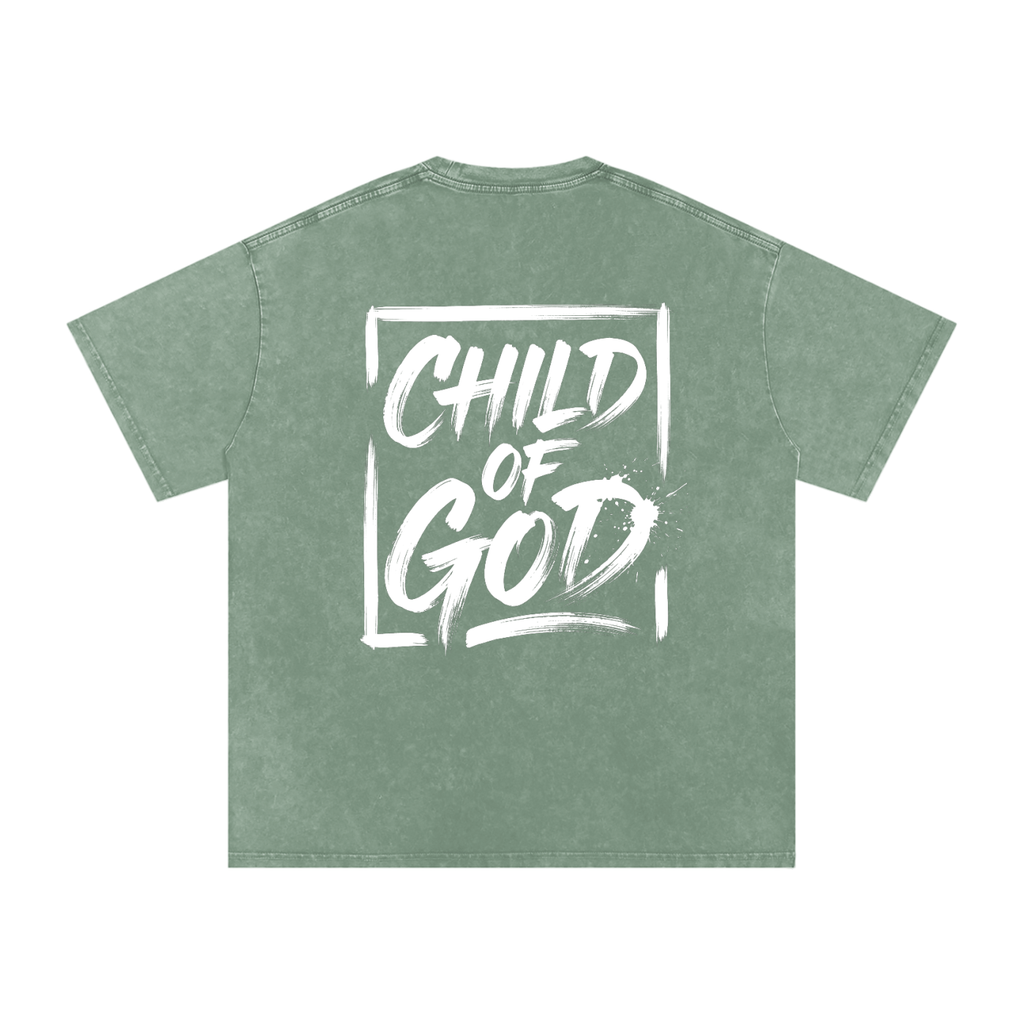 Child of God Snow Washed Oversized Cotton T-Shirt