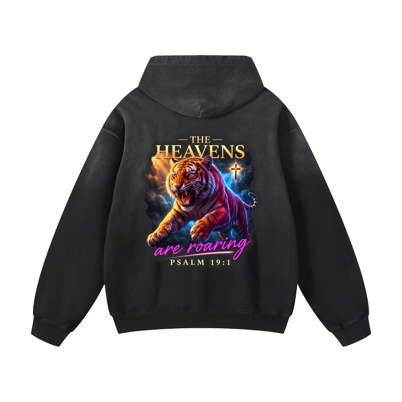 The Heavens are Roaring - Heavyweight Sunfade Oversized Hoodie -