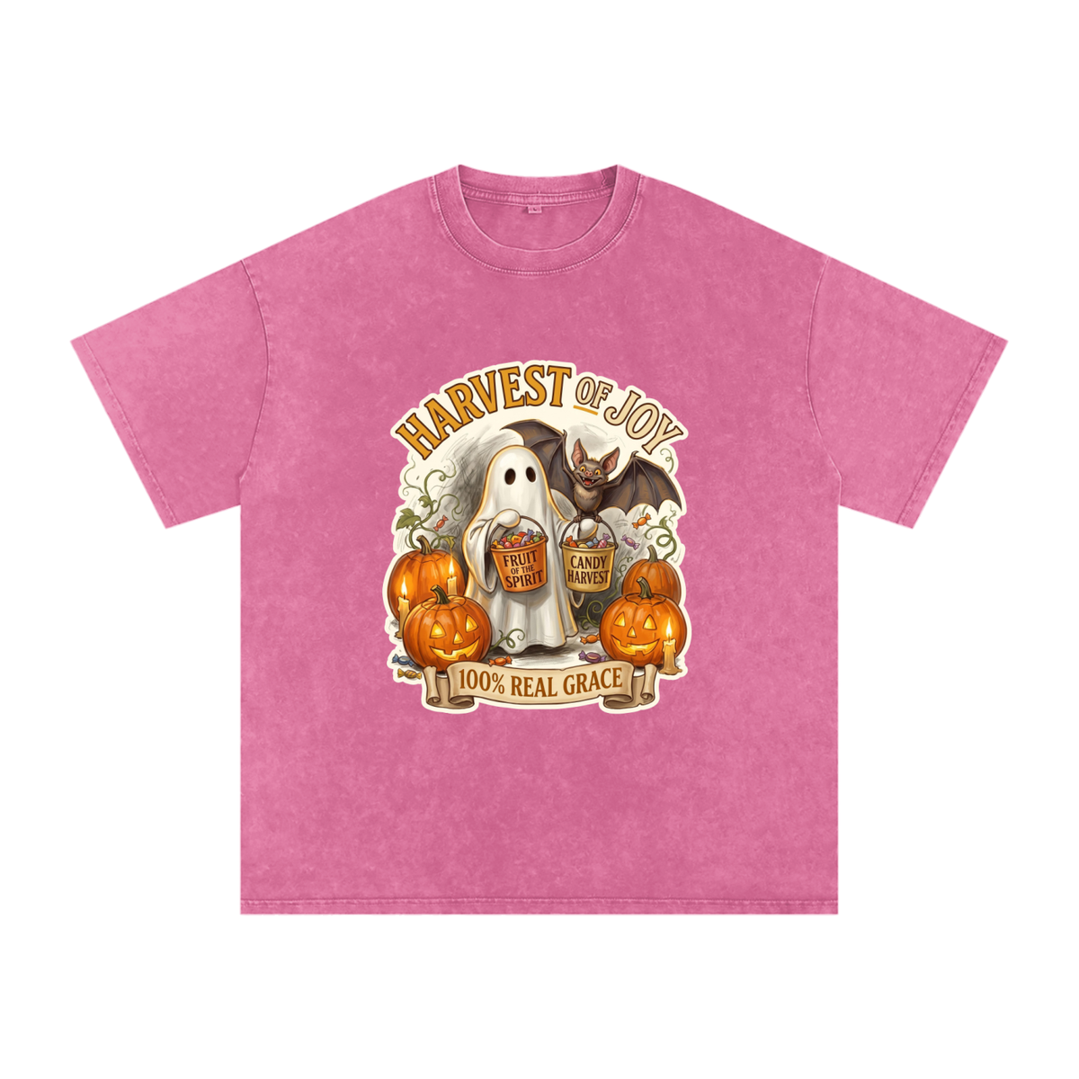 Candy Snow Washed Oversized Cotton T-Shirt