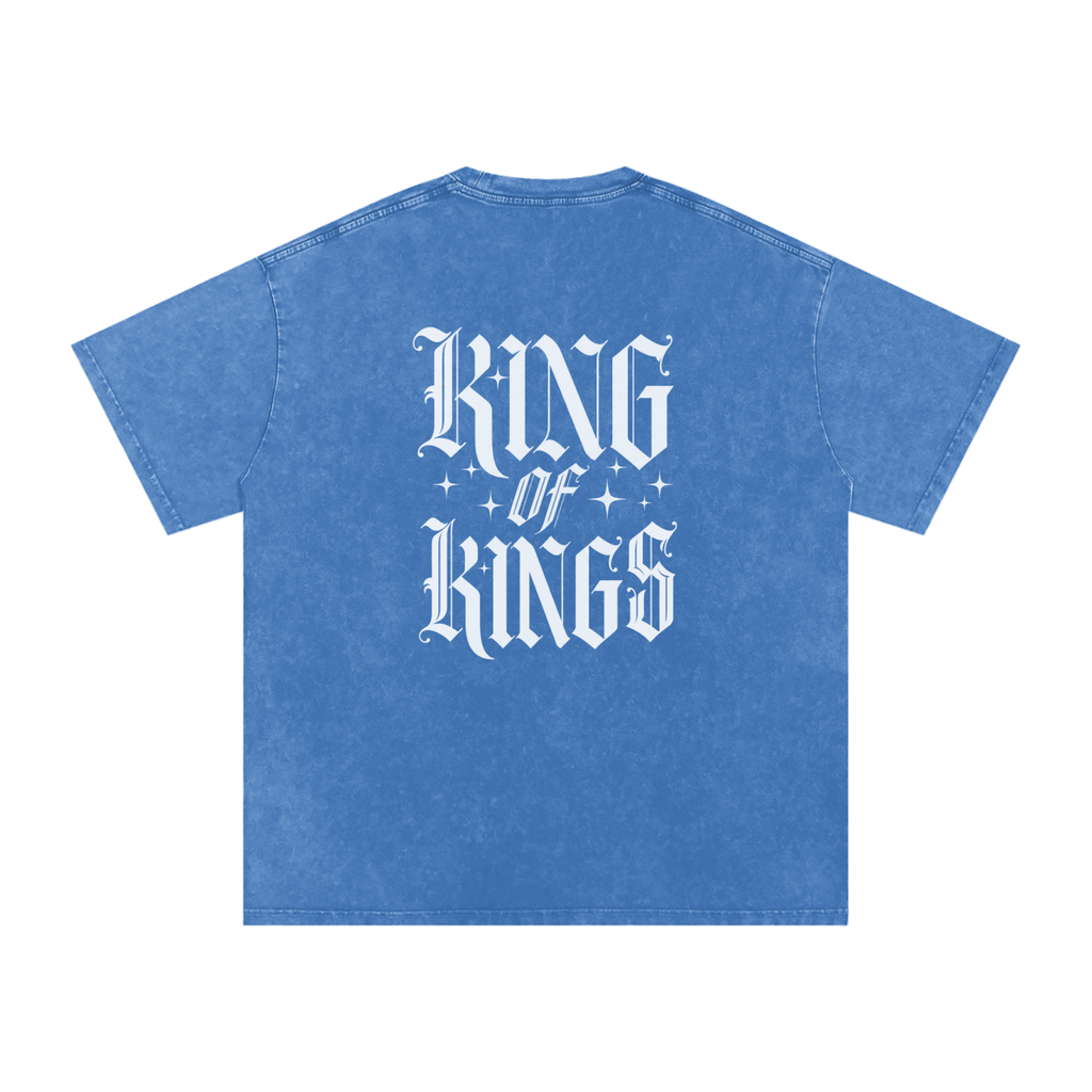 King of Kings Snow Washed Oversized Cotton T-Shirt