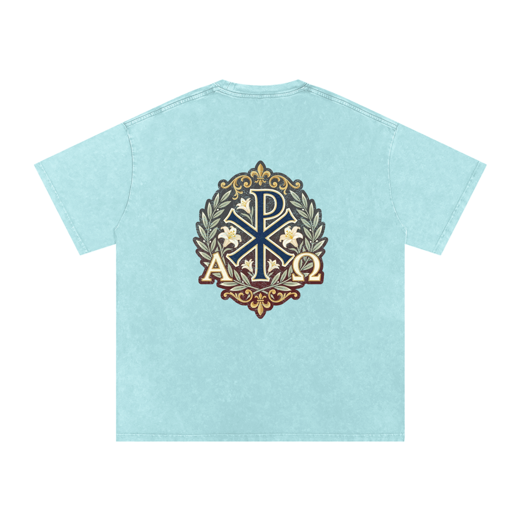 Jesus Christ Snow Washed Oversized Cotton T-Shirt