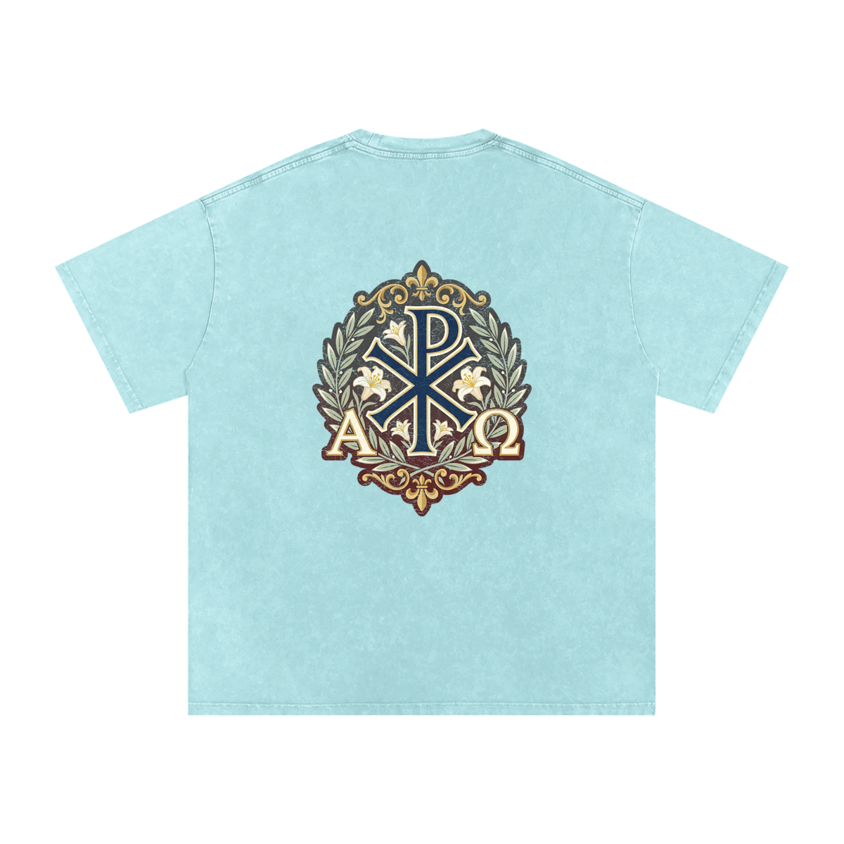 Jesus Christ Snow Washed Oversized Cotton T-Shirt
