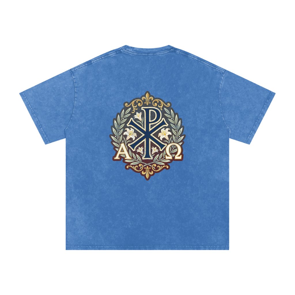 Jesus Christ Snow Washed Oversized Cotton T-Shirt