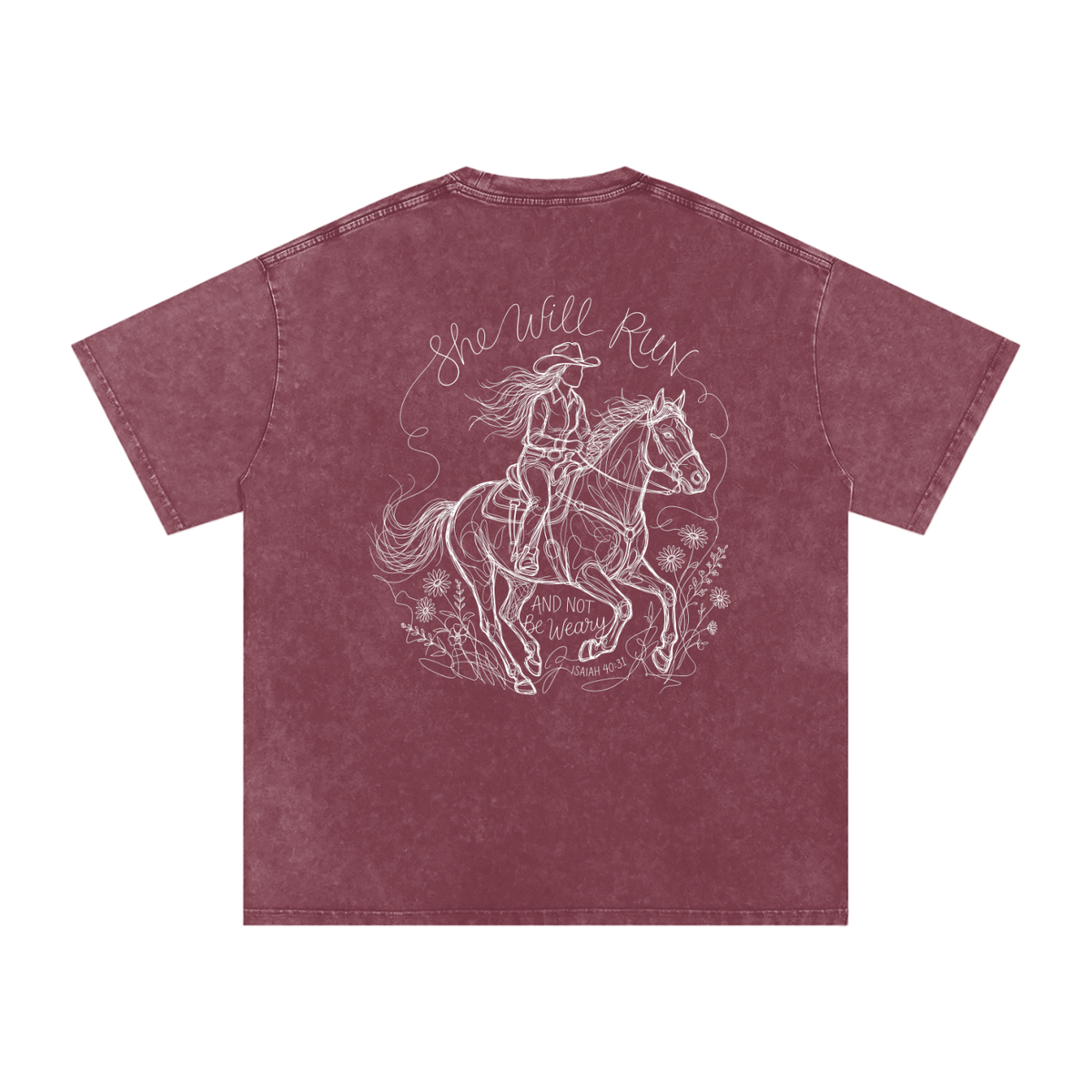 She will run Snow Washed Oversized Cotton T-Shirt