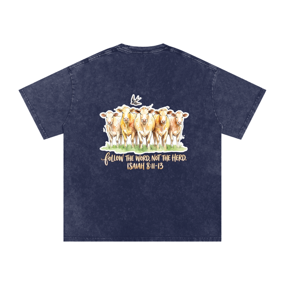 Don't fallow the heard Snow Washed Oversized Cotton T-Shirt
