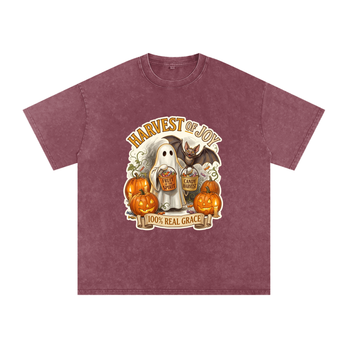 Candy Snow Washed Oversized Cotton T-Shirt