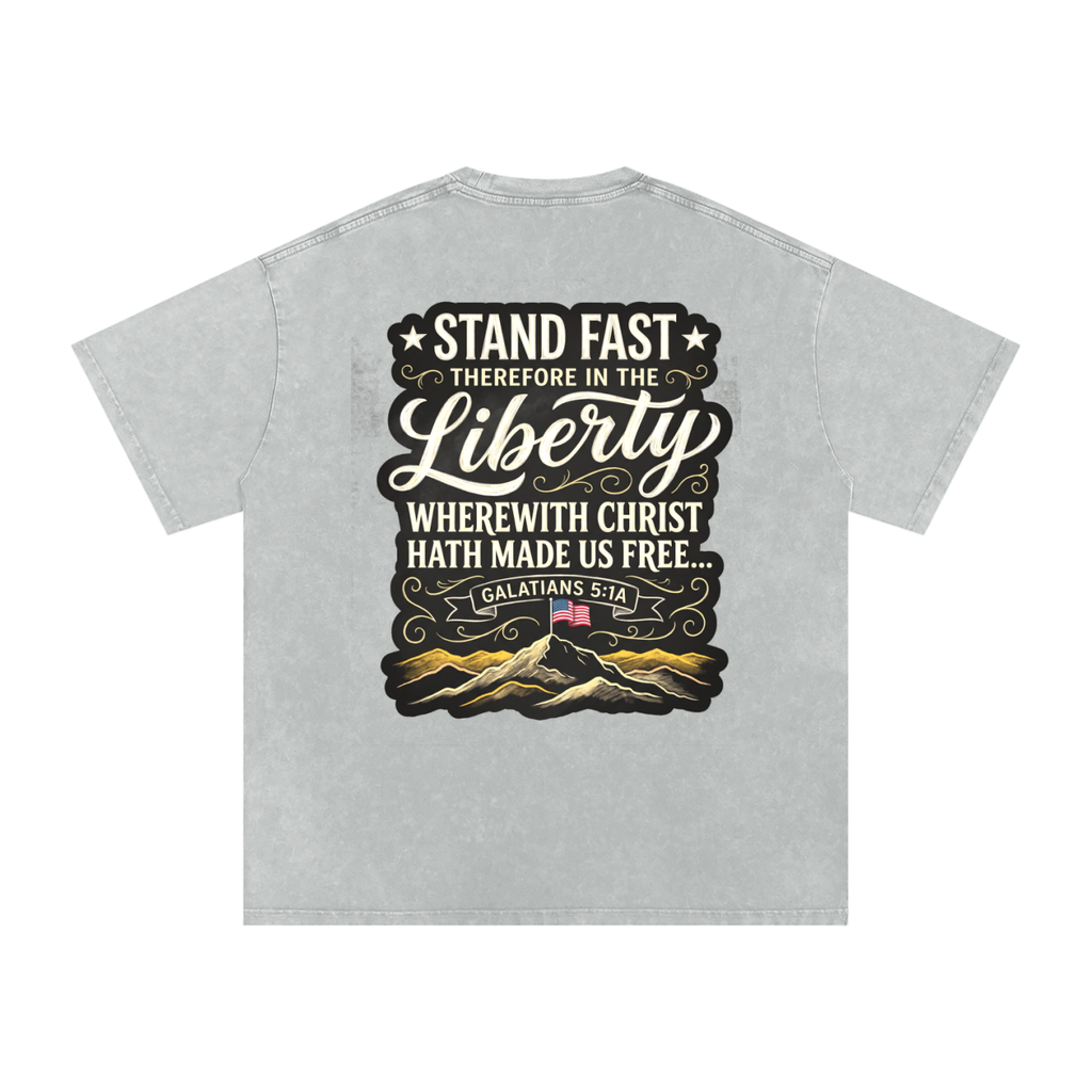 Liberty Snow Washed Oversized Cotton T-Shirt