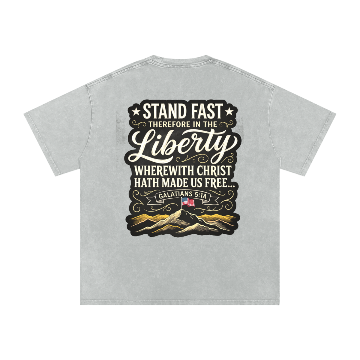Liberty Snow Washed Oversized Cotton T-Shirt