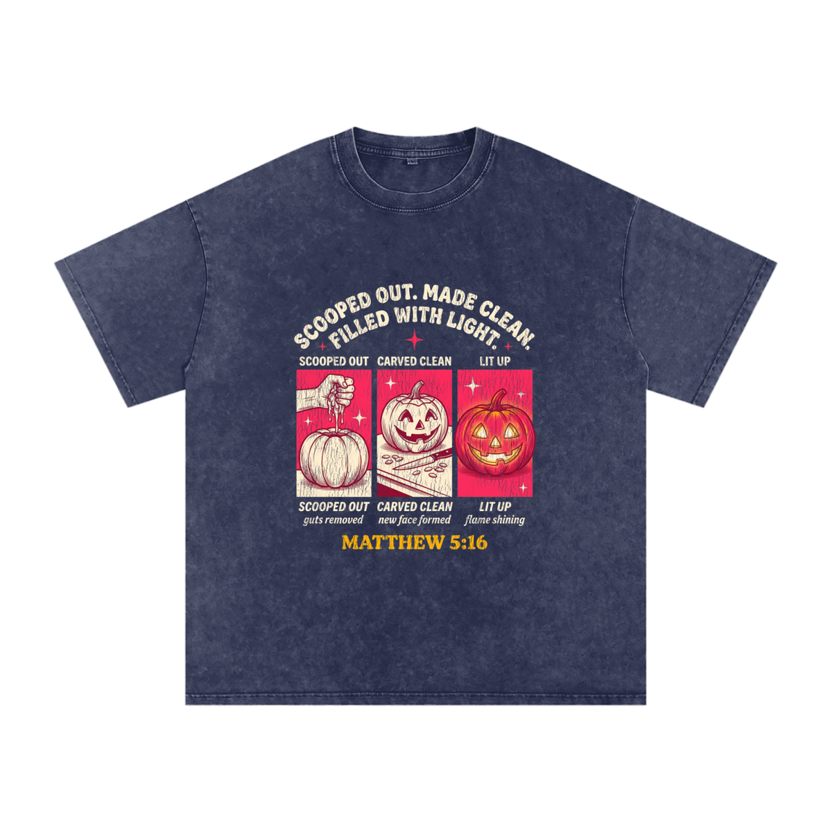 Scooped  out Snow Washed Oversized Cotton T-Shirt