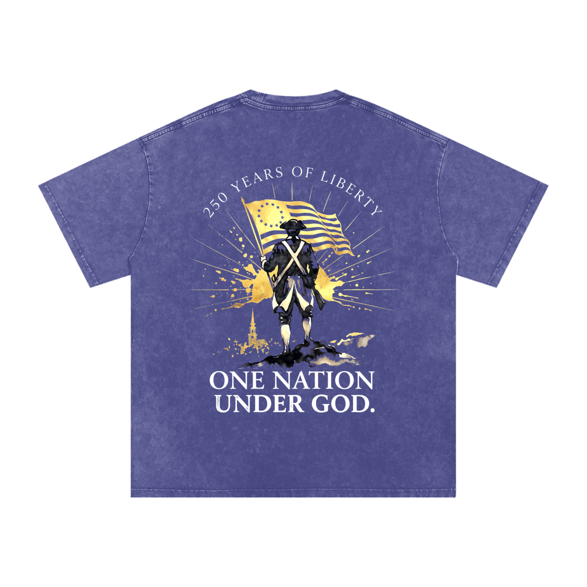America Snow Washed Oversized Cotton T-Shirt