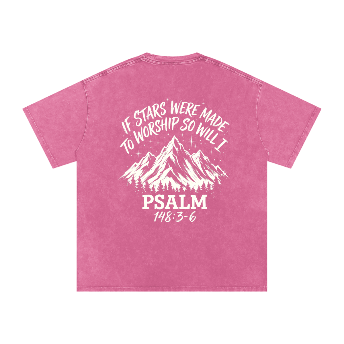 Move Mountains Snow Washed Oversized Cotton T-Shirt