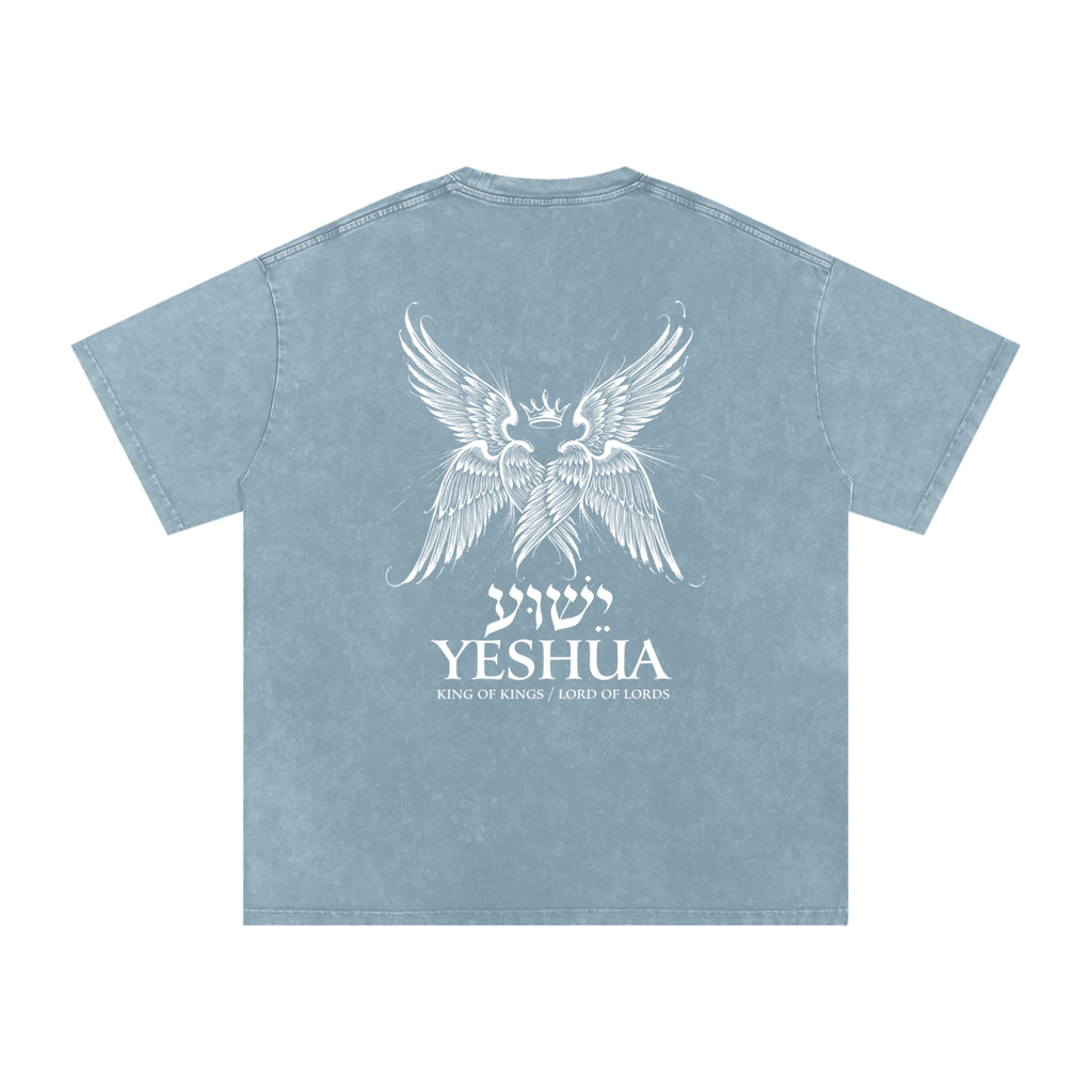 Yeshua Snow Washed Oversized Cotton T-Shirt