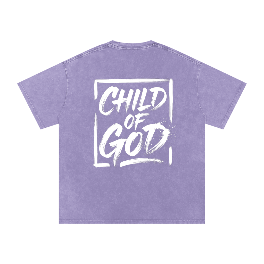 Child of God Snow Washed Oversized Cotton T-Shirt