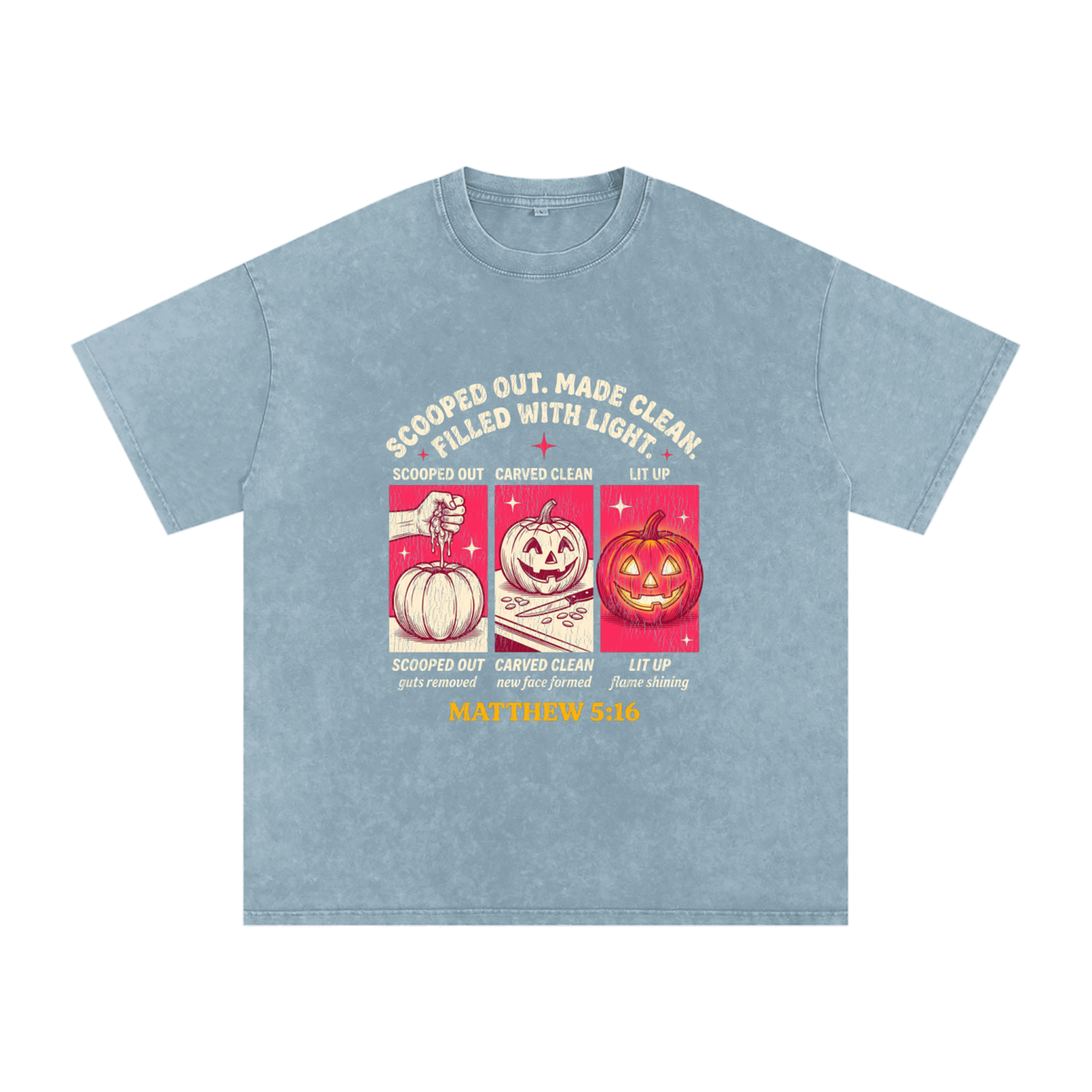 Scooped  out Snow Washed Oversized Cotton T-Shirt