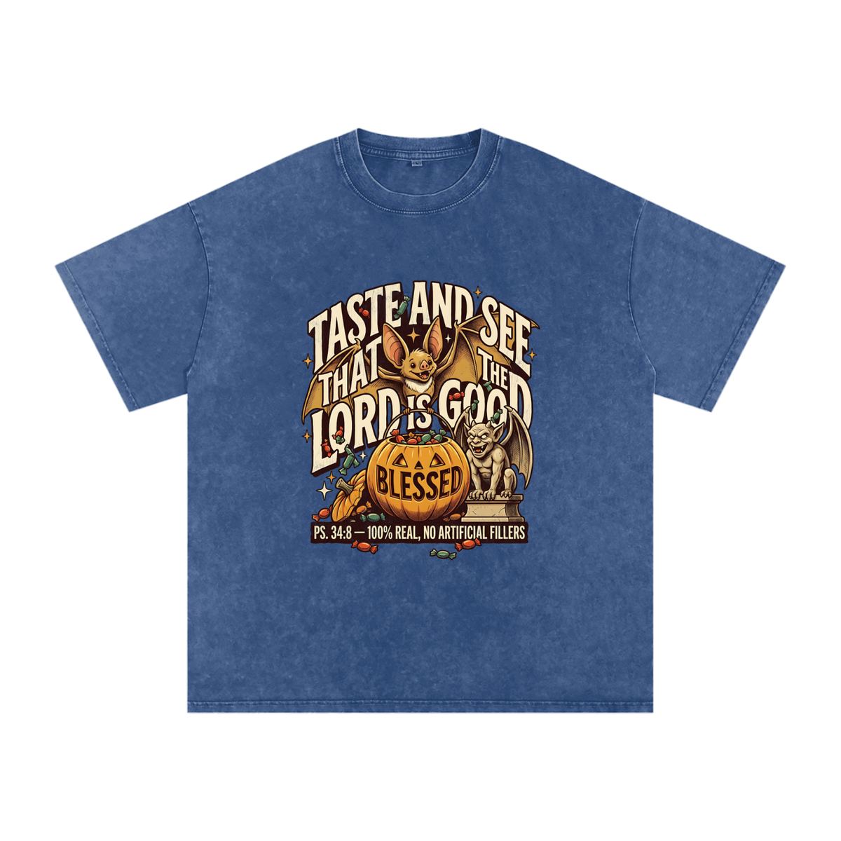 Taste Snow Washed Oversized Cotton T-Shirt