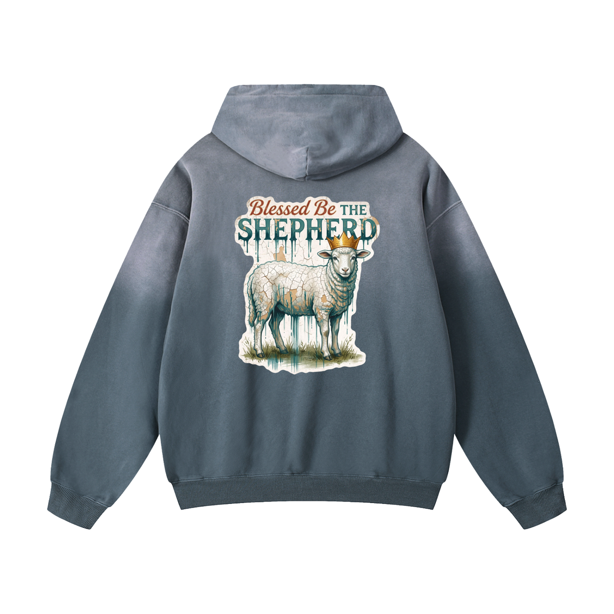 Blessed be the good shepherd Heavyweight Sunfade Oversized Hoodie