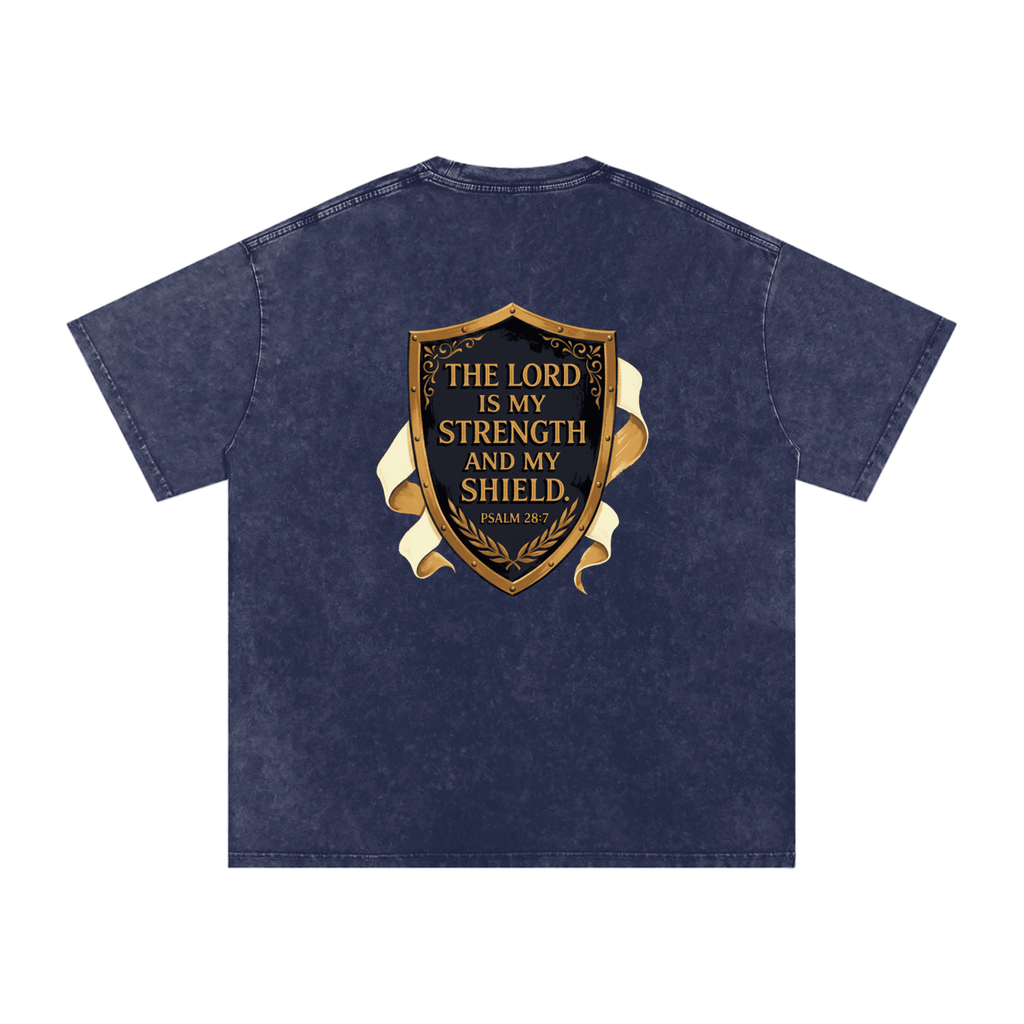 Shield Snow Washed Oversized Cotton T-Shirt