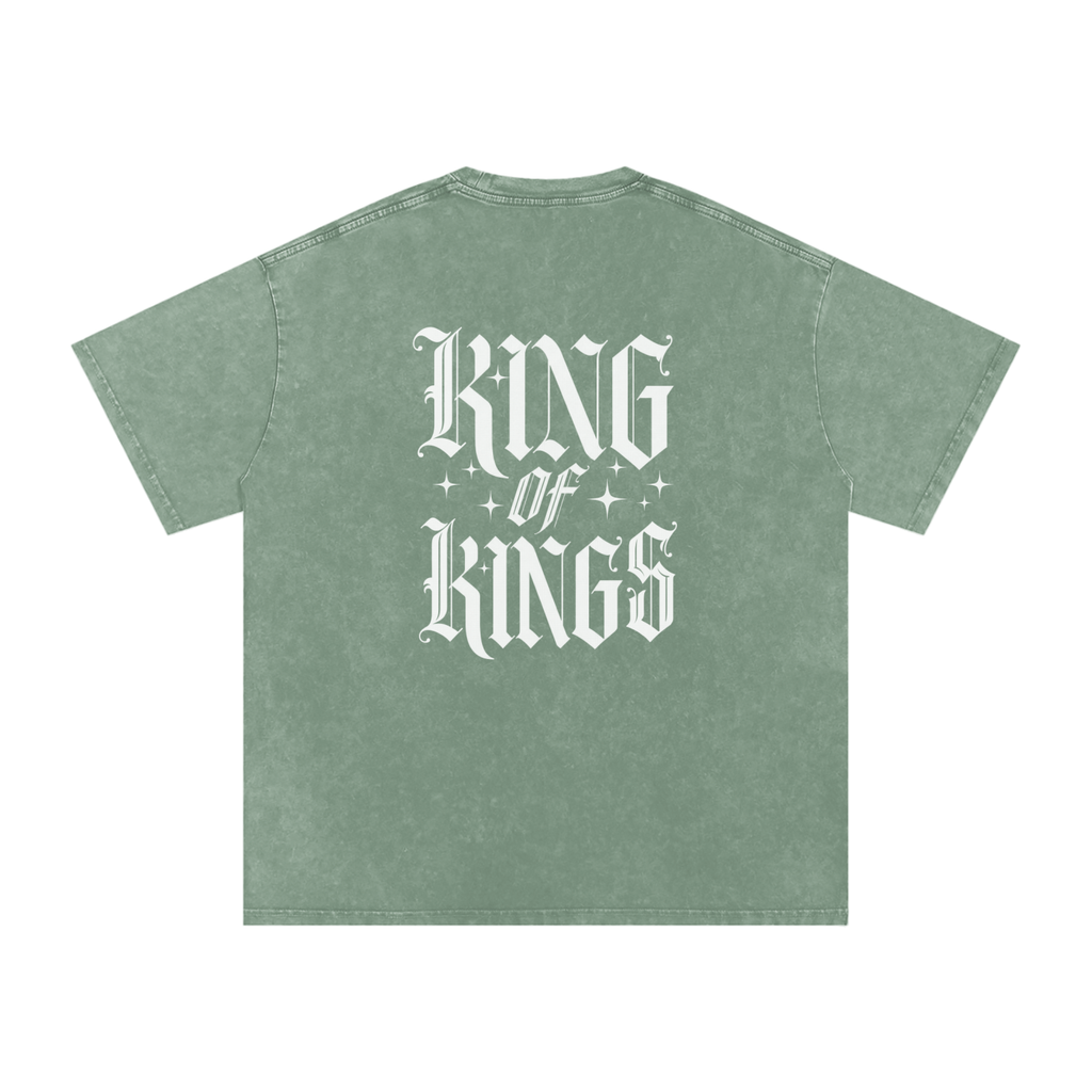 King of Kings Snow Washed Oversized Cotton T-Shirt