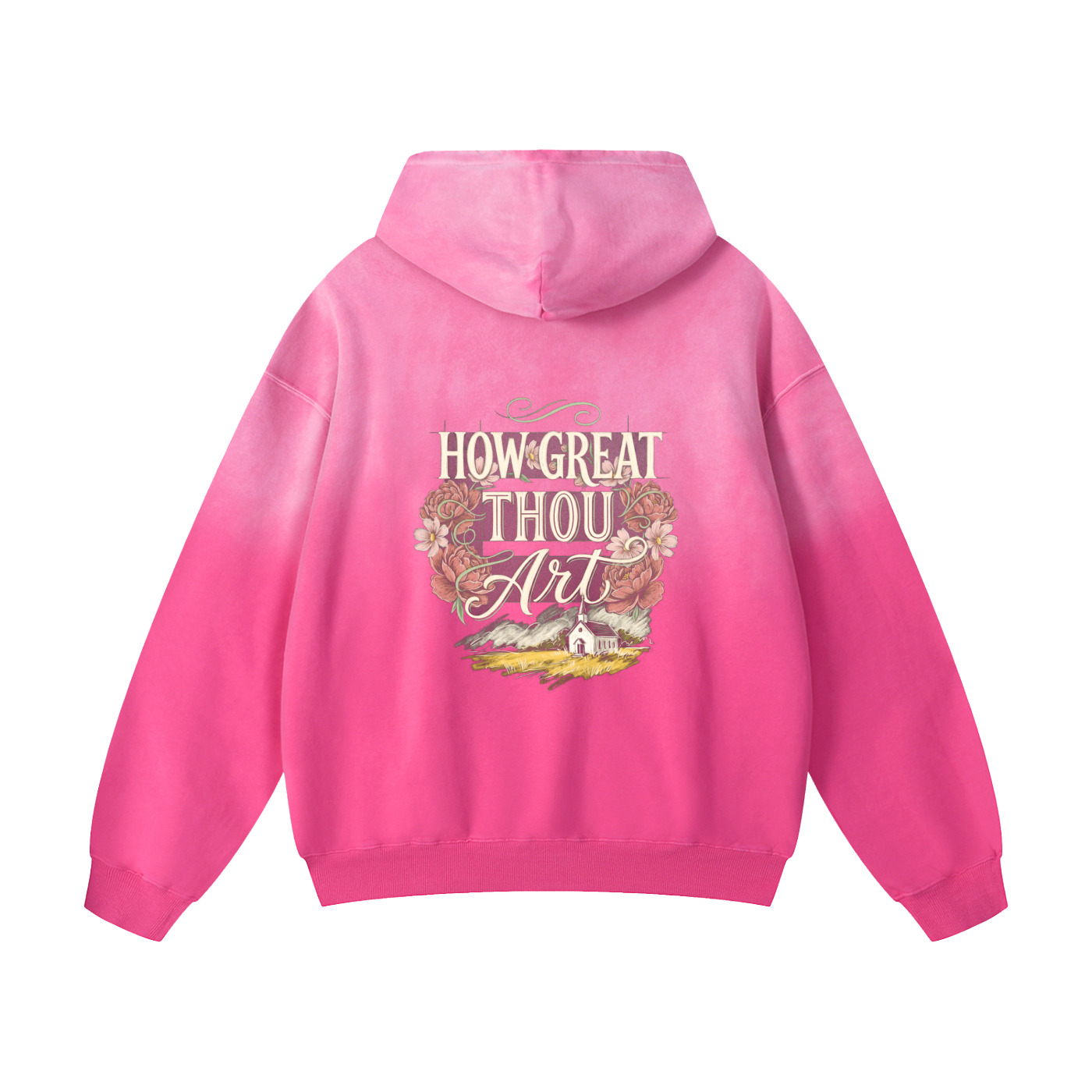 How Great Thou Art - Heavyweight Sunfade Oversized Hoodie -
