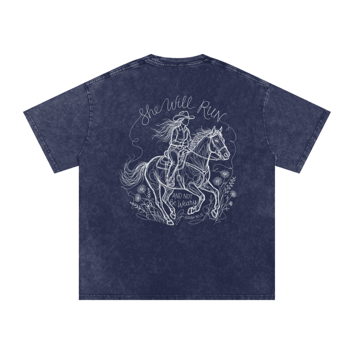 She will run Snow Washed Oversized Cotton T-Shirt