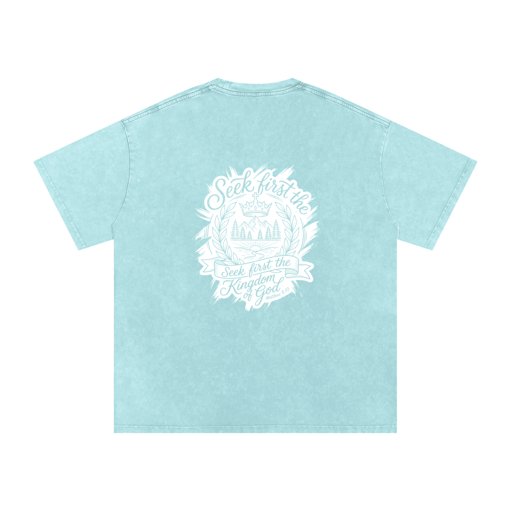 Seek first Snow Washed Oversized Cotton T-Shirt