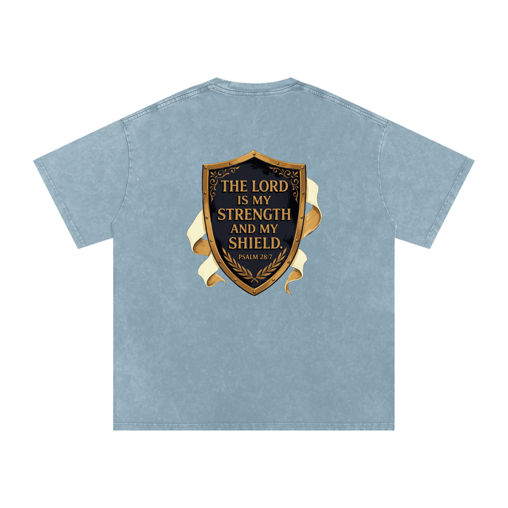Shield Snow Washed Oversized Cotton T-Shirt