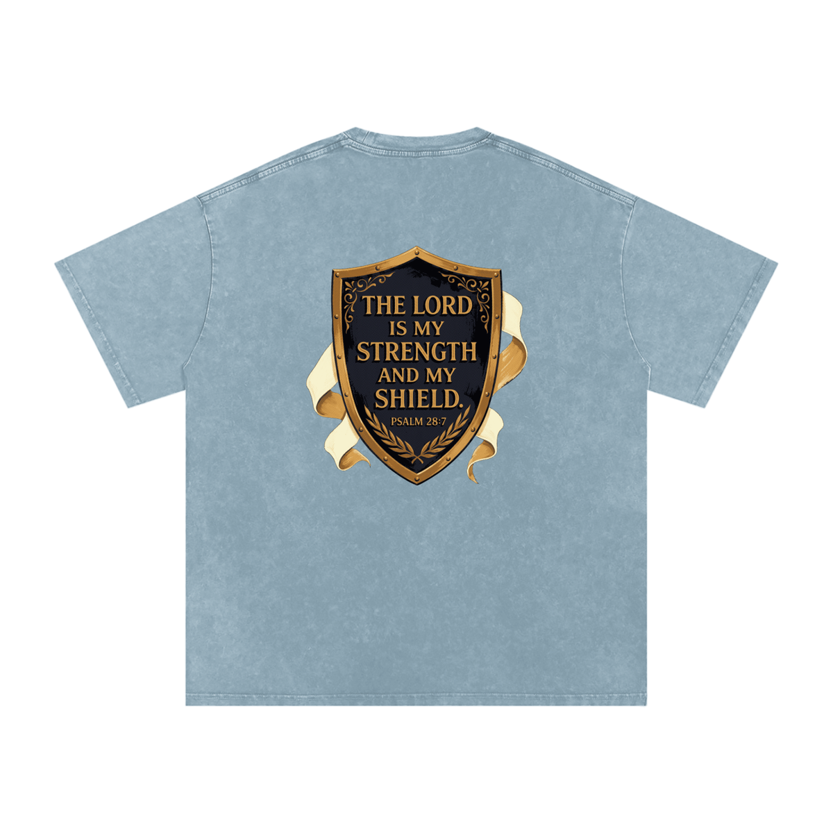 Shield Snow Washed Oversized Cotton T-Shirt