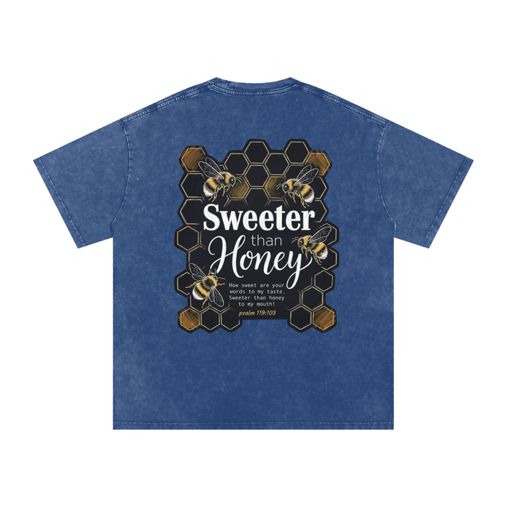 Honey Snow Washed Oversized Cotton T-Shirt
