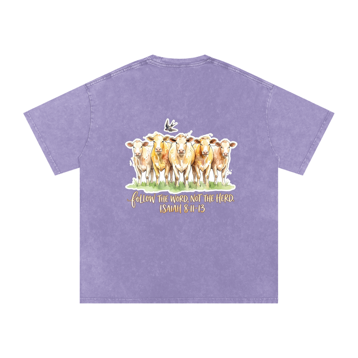 Don't fallow the heard Snow Washed Oversized Cotton T-Shirt