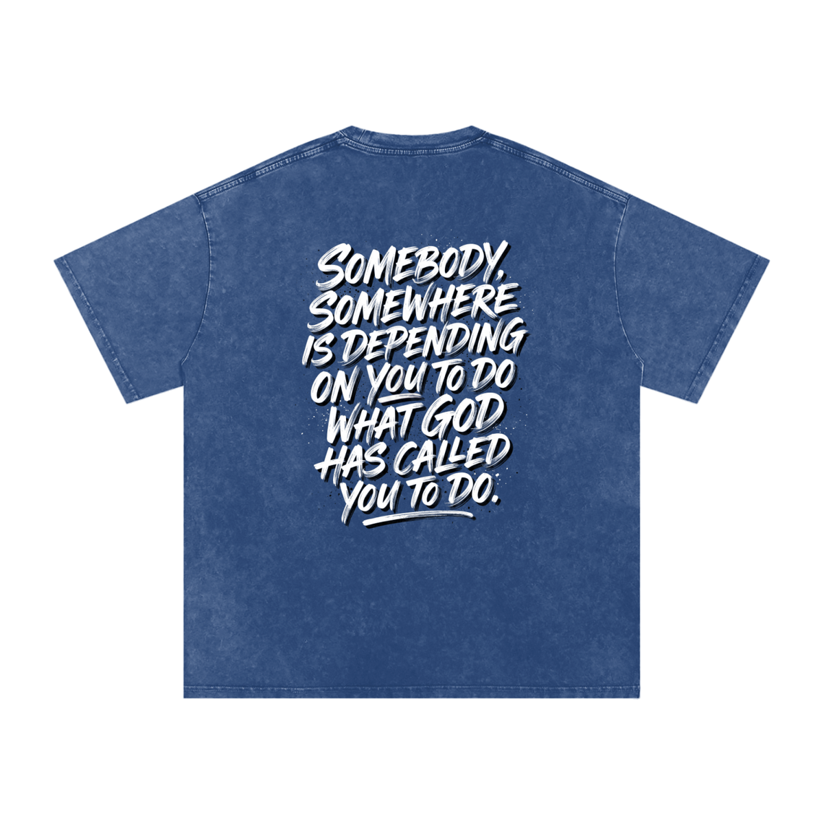 Someone somewhere Snow Washed Oversized Cotton T-Shirt
