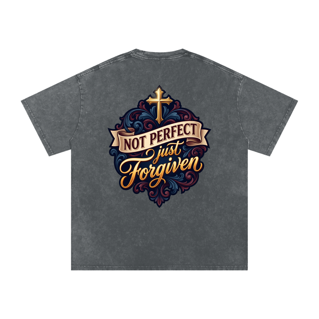 Forgiven Snow Washed Oversized Cotton T-Shirt