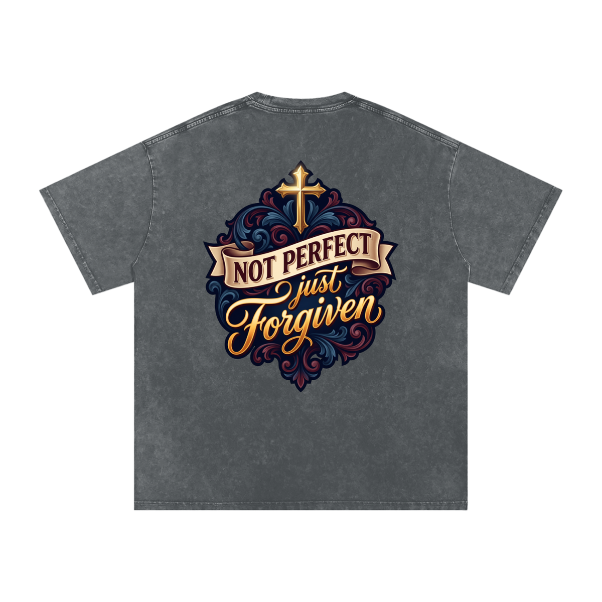 Forgiven Snow Washed Oversized Cotton T-Shirt