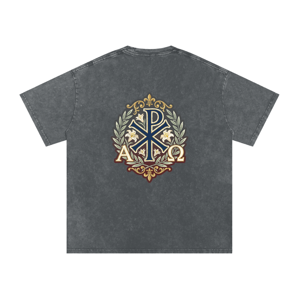 Jesus Christ Snow Washed Oversized Cotton T-Shirt